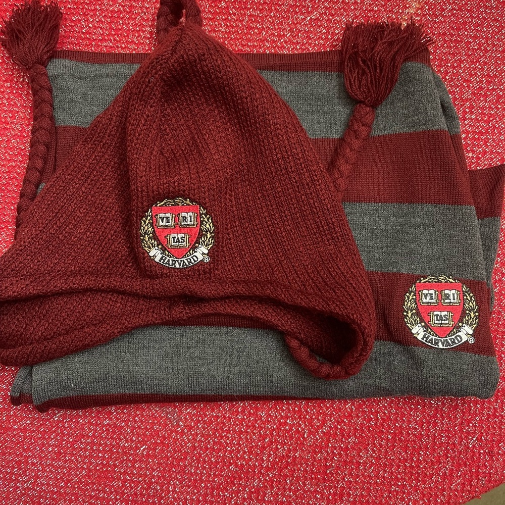 Harvard Knit Hat and Scarf Set